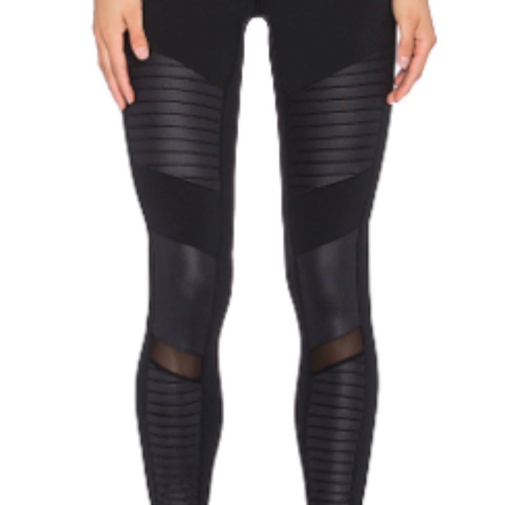 Alo Black Moto Leggings Size XS